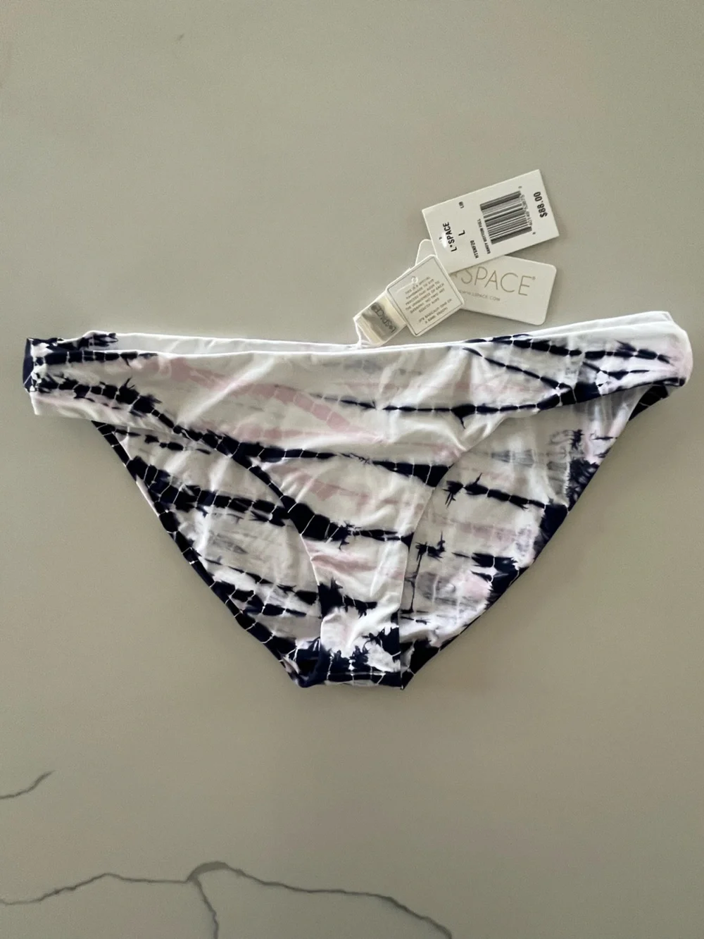 NWT L*Space Sandy Bottom Full Cut Bikini in Liberty Tie Dye Size Large